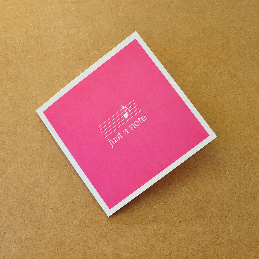'just a note' greeting card by bold bunny