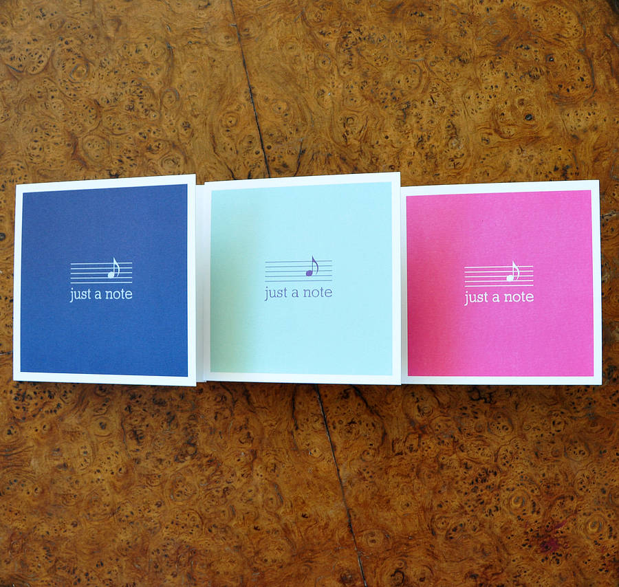 'just a note' greeting card by bold bunny