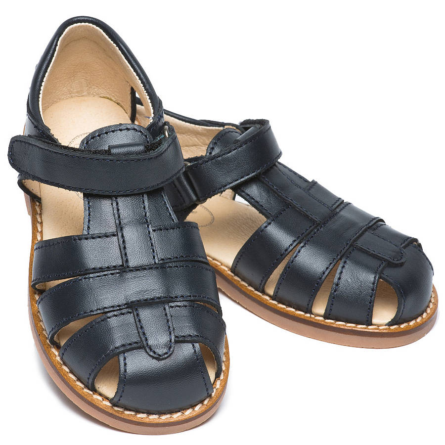 Navy blue dress sandals