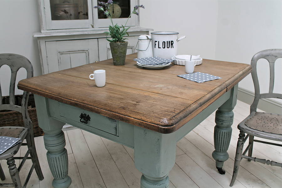distressed counter top antique kitchen table