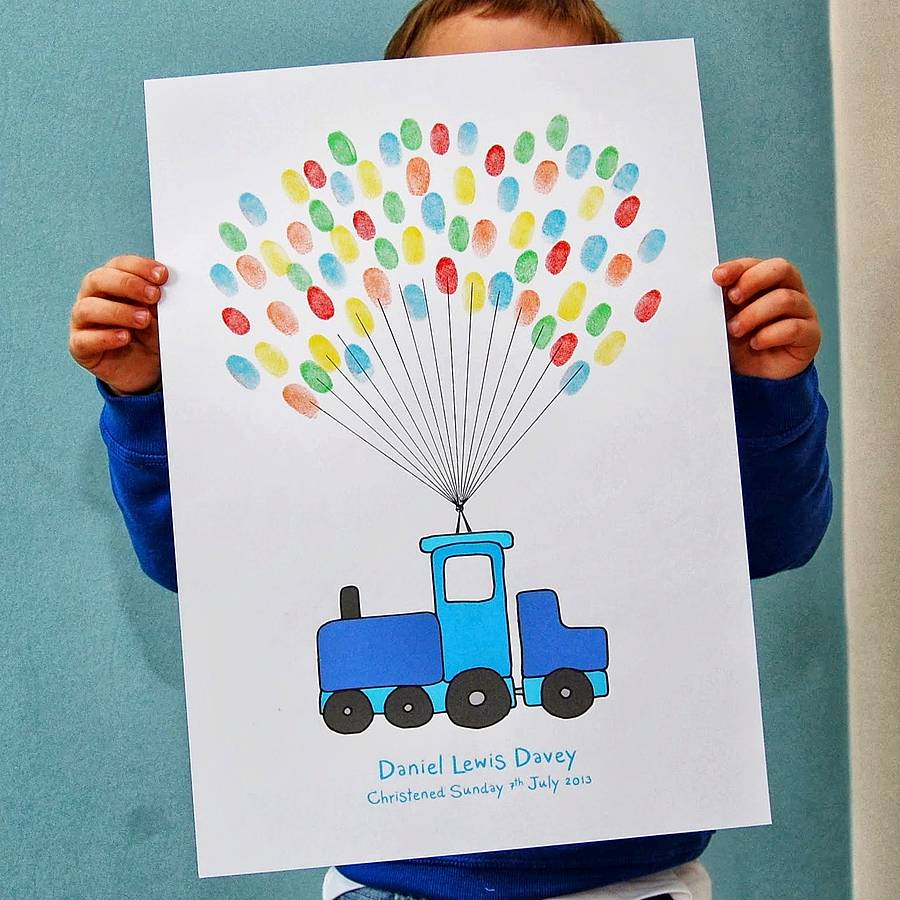 train fingerprint balloon poster by love those prints ...