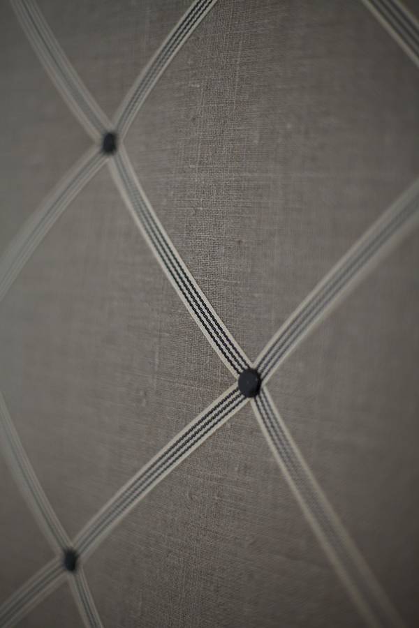 large fabric notice board with stripes ribbons by kiki voltaire