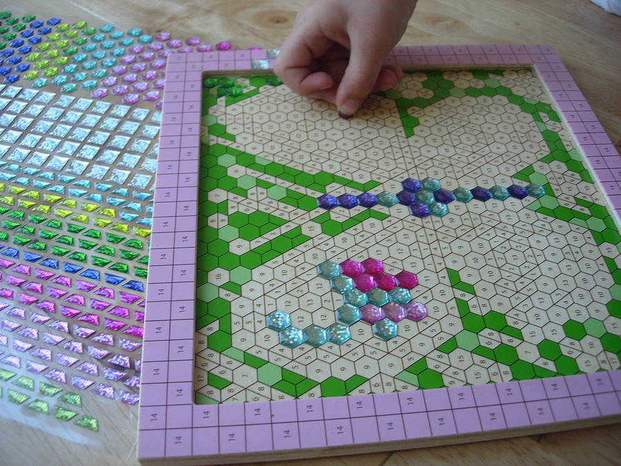 wooden sticker mosaic kits by oodles of gifts