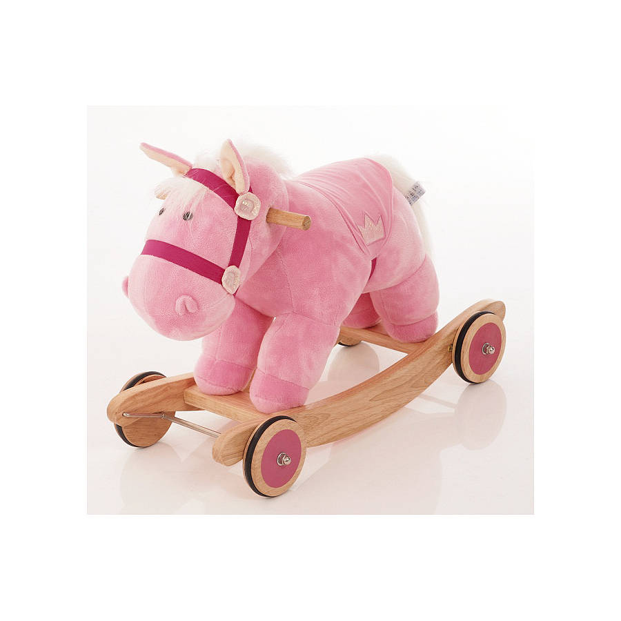 pink plush rocking horse