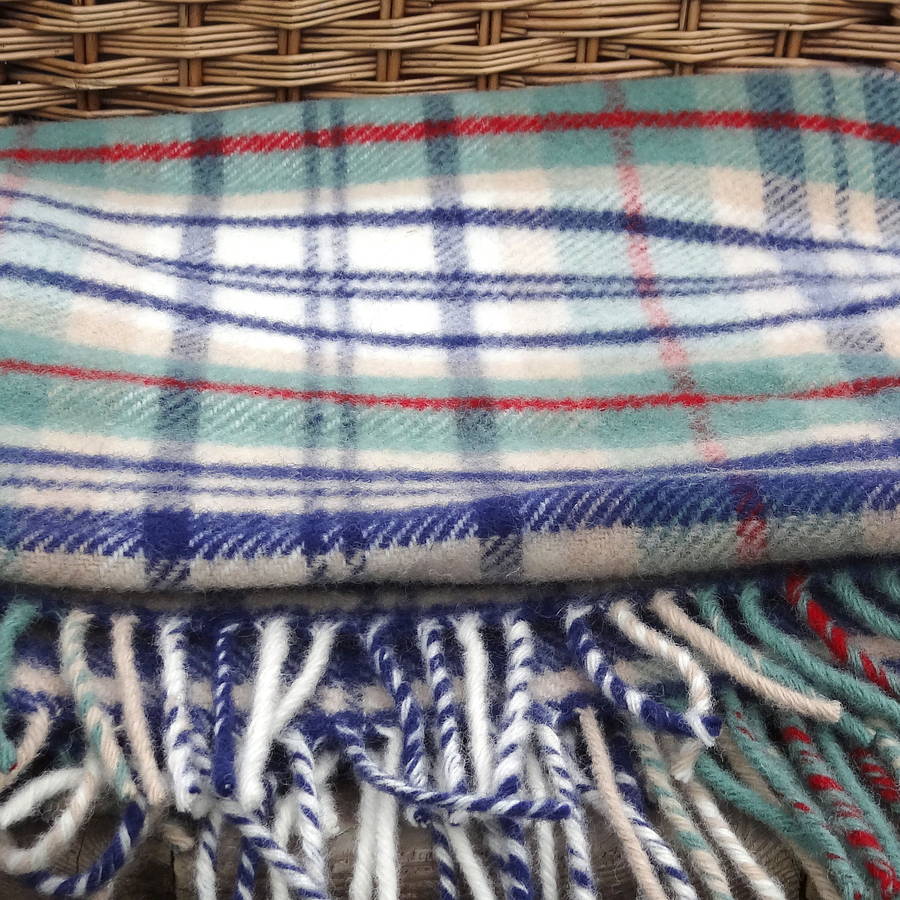 traditional tartan wool blanket by artbox