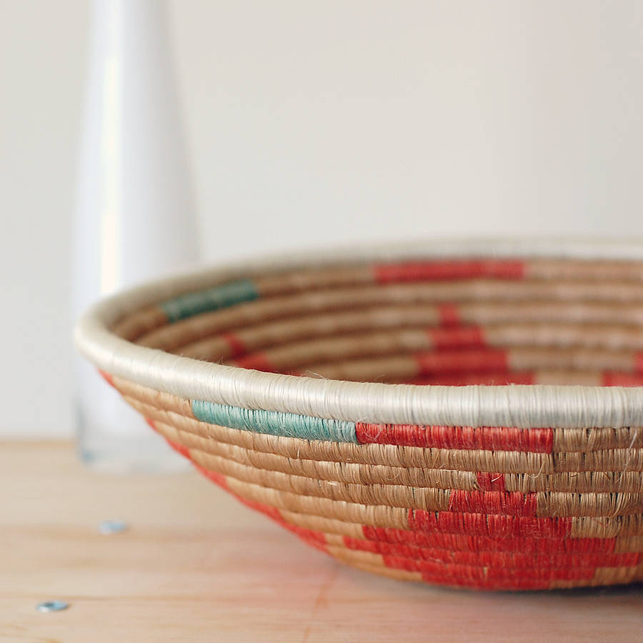 autumn woven bowl by happy piece
