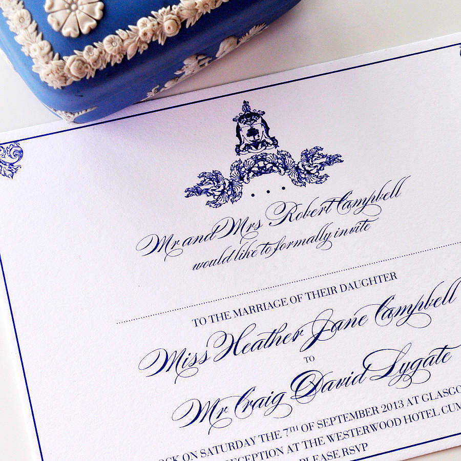 Wedding invitation royal wedding