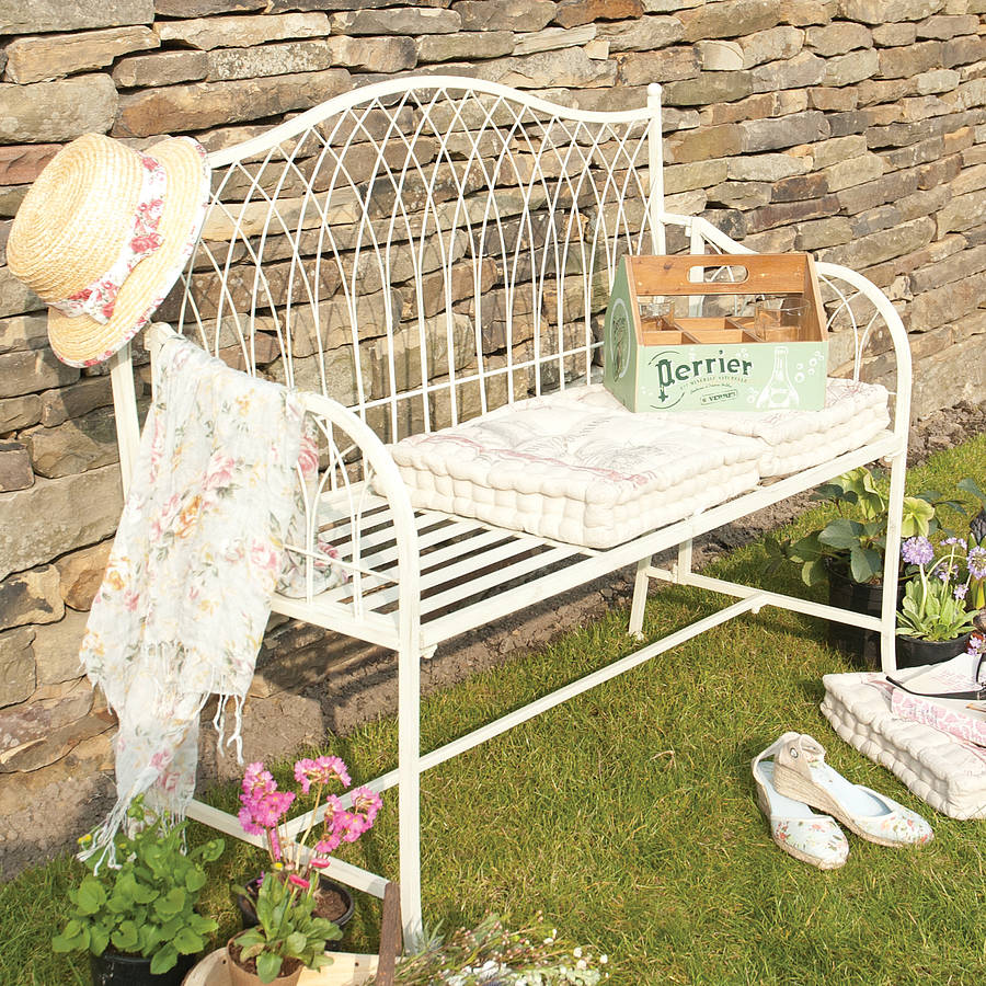  cream wrought iron garden furniture