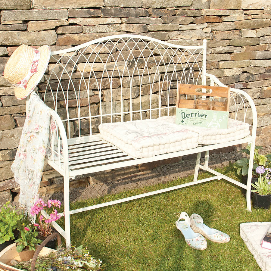  cream wrought iron garden furniture