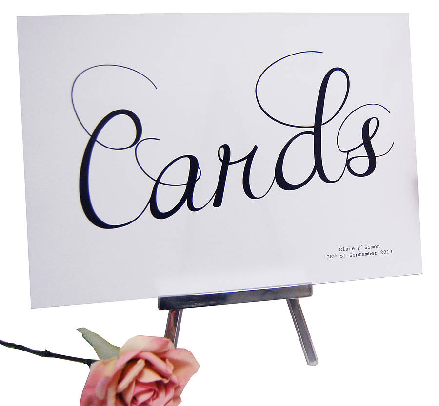 cards wedding sign by made with love designs ltd