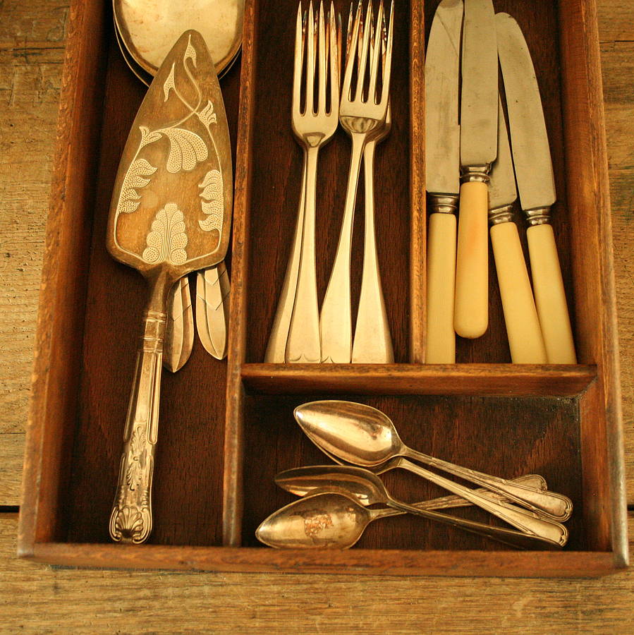 wooden cutlery tray by homestead store