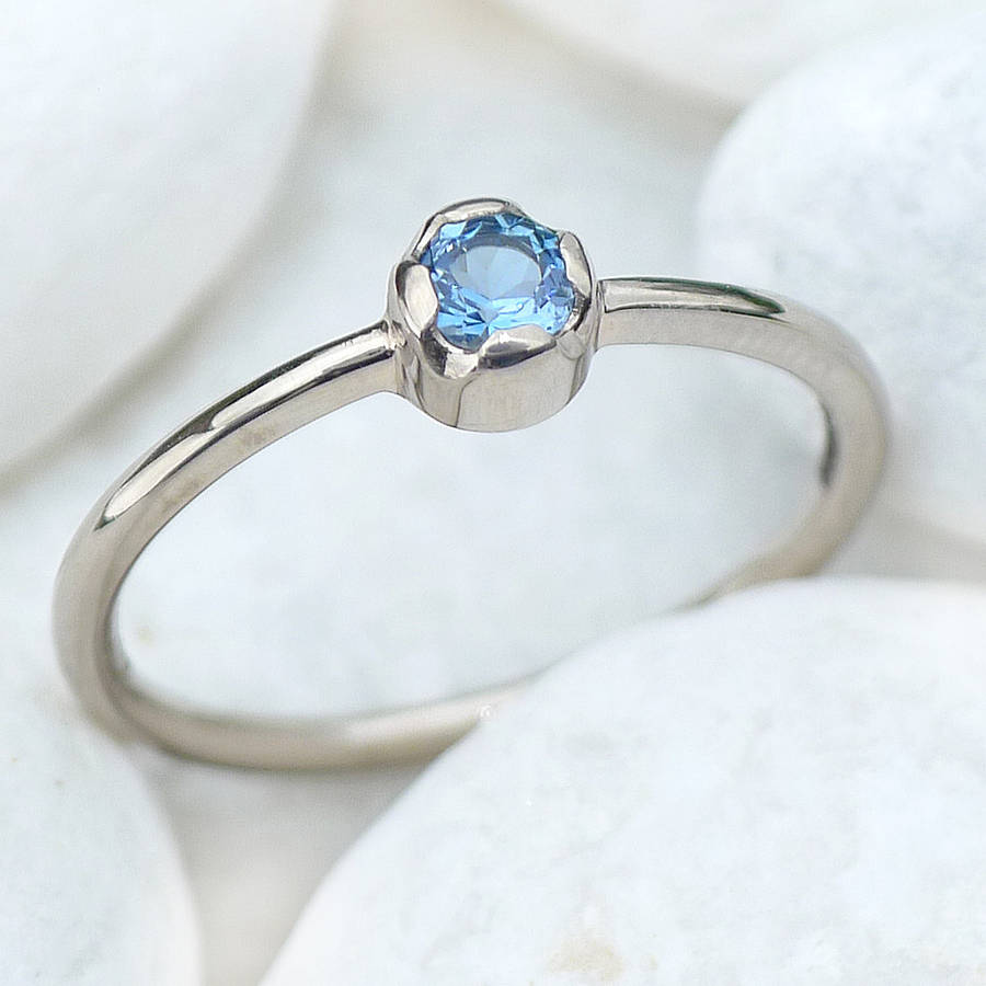 Unique engagement rings aquamarine