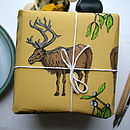 woodland reindeer christmas wrapping paper by goodnight boutique