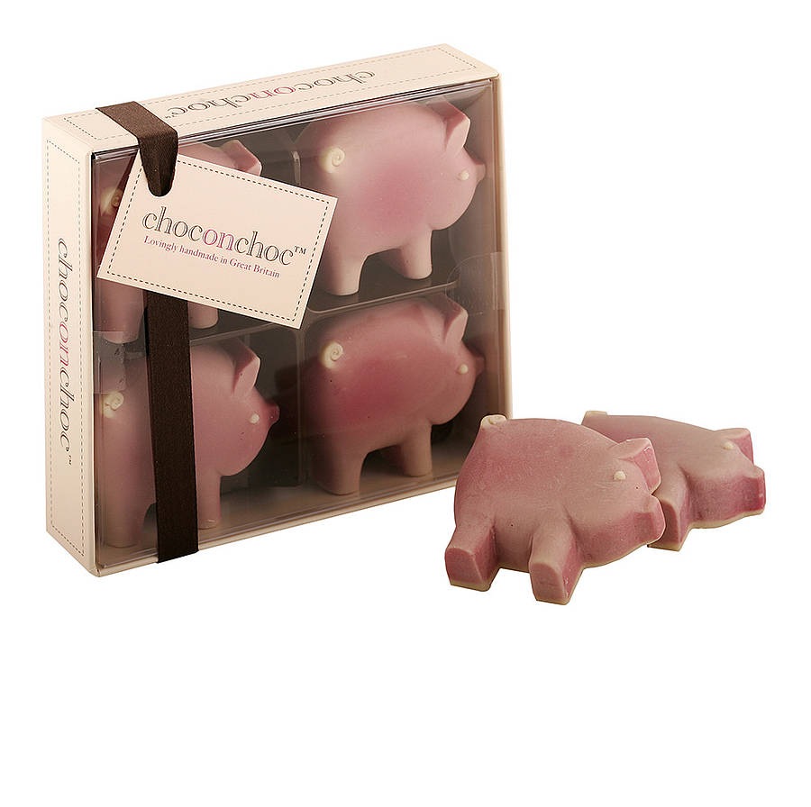 chocolate pigs by choc on choc