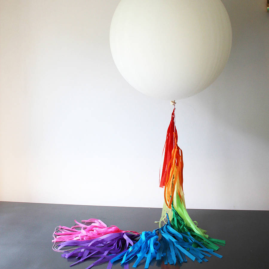 Tassel Tail Big Balloon Rainbow Choose Colour By Pearl And Earl ...