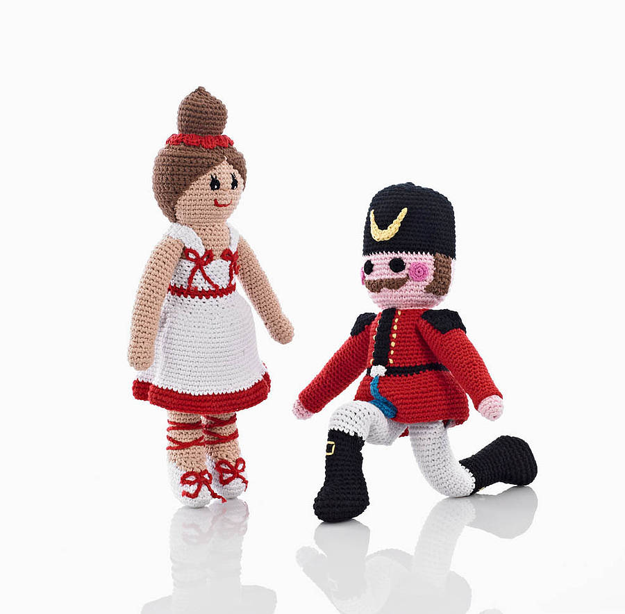 crochet ballerina and nutcracker toy by the 3 bears one crochet ballerina and nutcracker toy by the 3 bears one