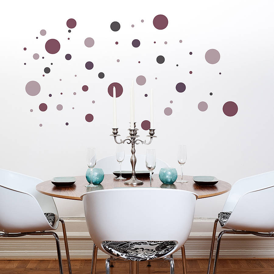 Modern Polka Dot Wall Decals for Simple Design