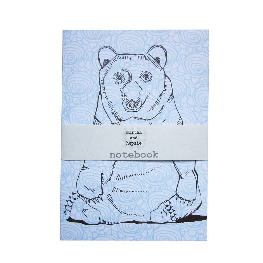bear notebook by martha and hepsie
