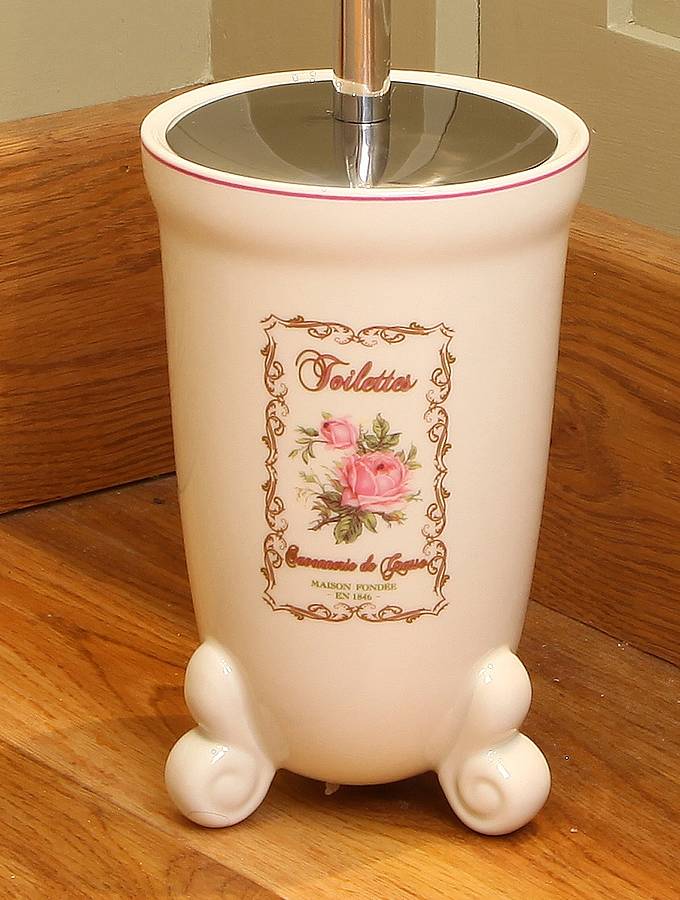 vintage rose toilet brush store by dibor