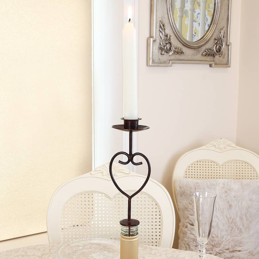 heart bottle stopper with candle holder by dibor