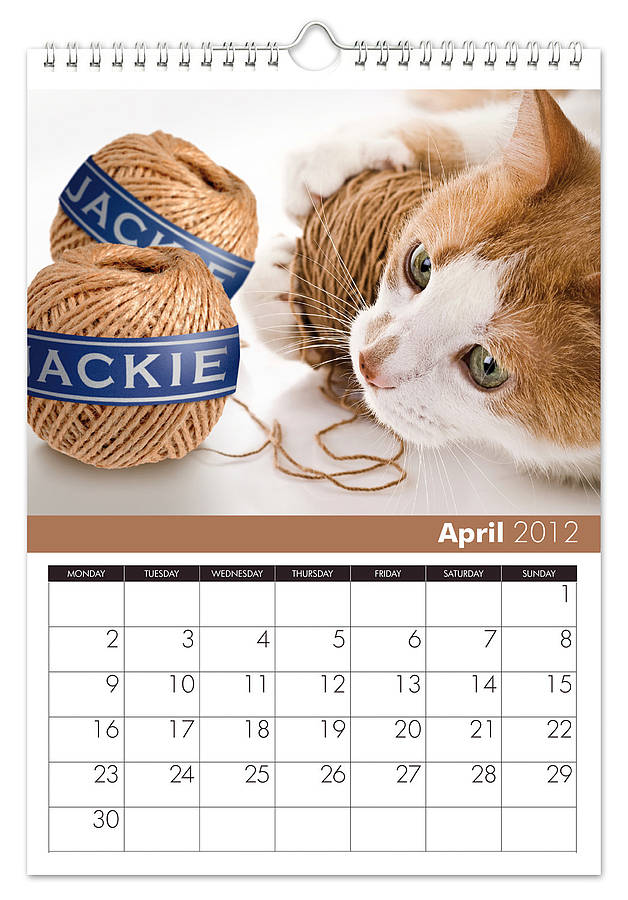 cats personalised calendar by thelittleboysroom