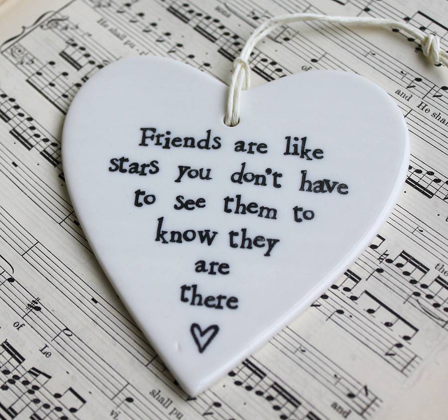  friends Are Like Stars Ceramic Heart By Posh Totty Designs Interiors Notonthehighstreet