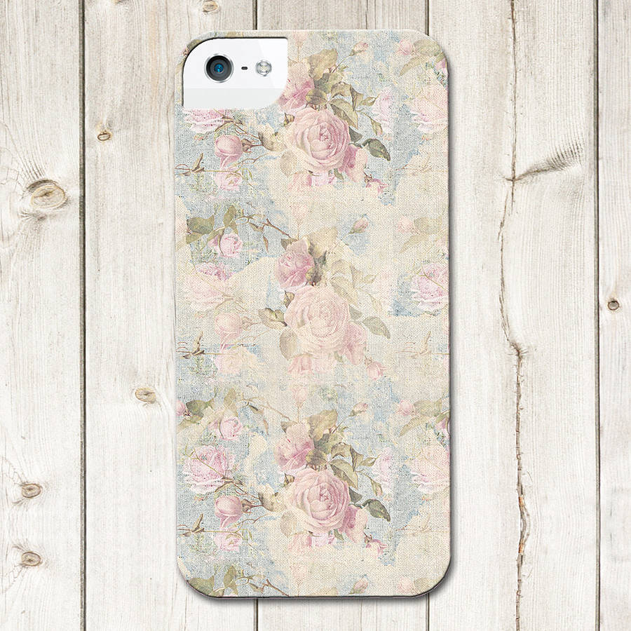 personalised phone case faded rose design by lucy ledger designs