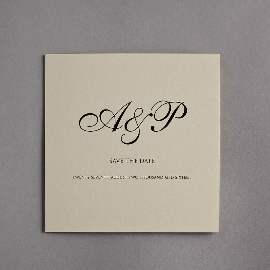 Wedding invitations with monogram