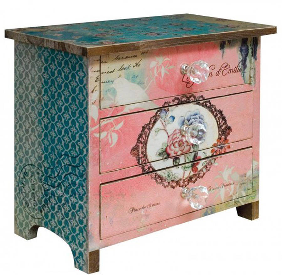 vintage three drawer storage chest by dibor