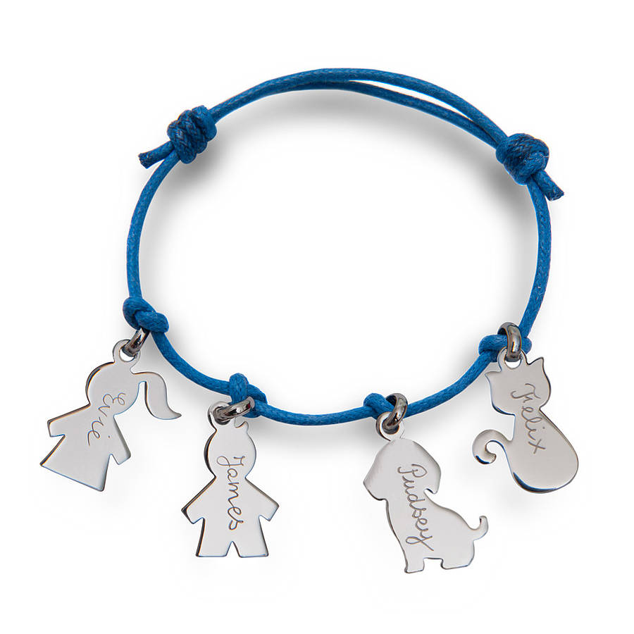 personalised family charm bracelet by merci maman