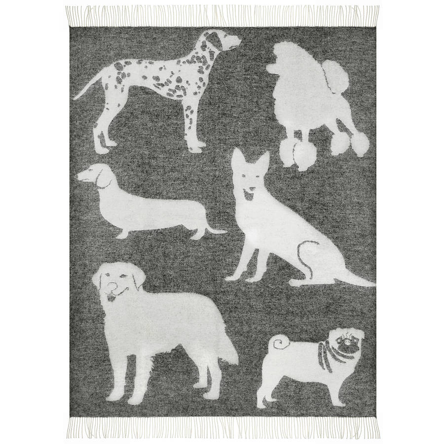 dogs wool throw by dreamwool blanket co.