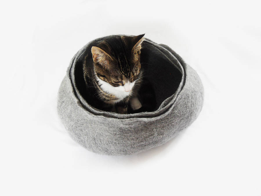 cat bed basket by lovecatcaves
