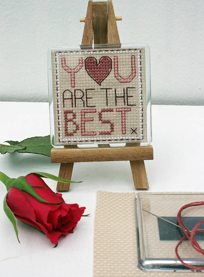 you are the best, cross stitch kit by stitchkits
