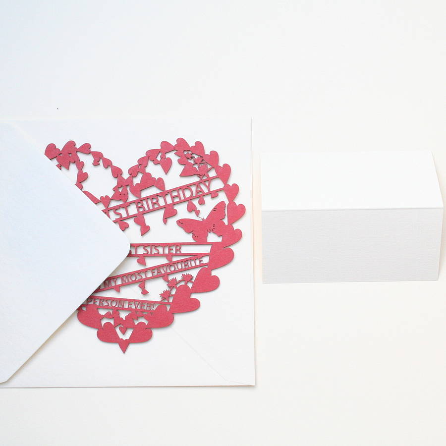 personalised laser cut card by salts cards