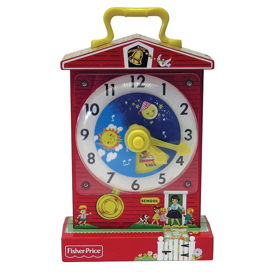 retro classic music box teaching clock by i love retro