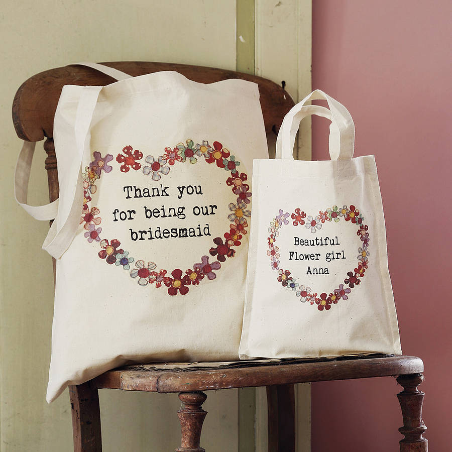 personalised wedding party tote bag by snapdragon | 0