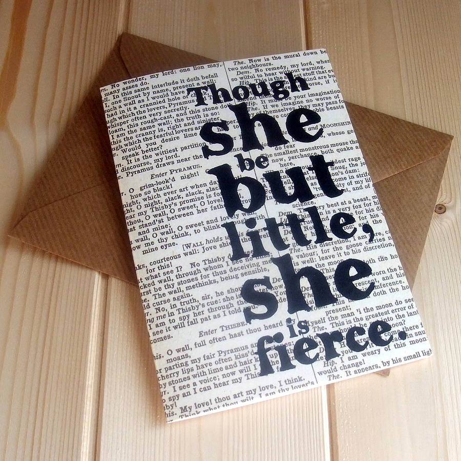 'with mirth and laughter' shakespeare birthday card by bookishly | notonthehighstreet.com