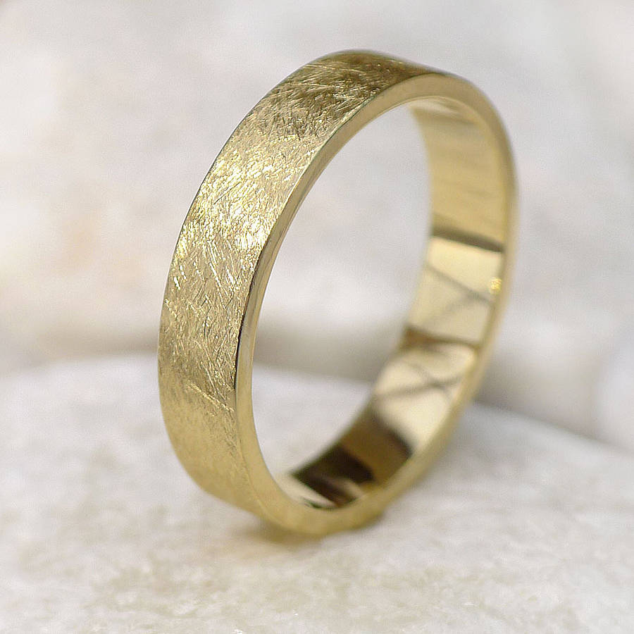 18ct gold mens wedding ring