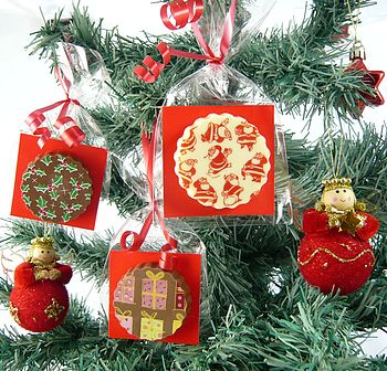 ten chocolate christmas tree decorations by chocolate by cocoapod