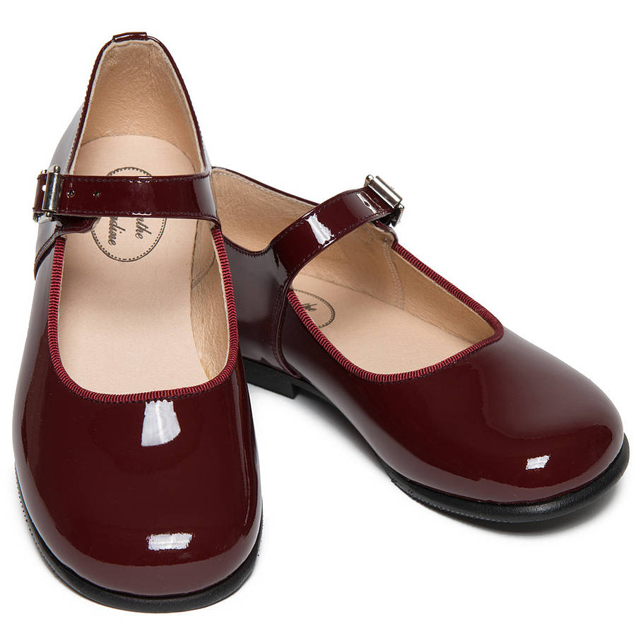 patent girls shoes yolaine by menthe et grenadine ...