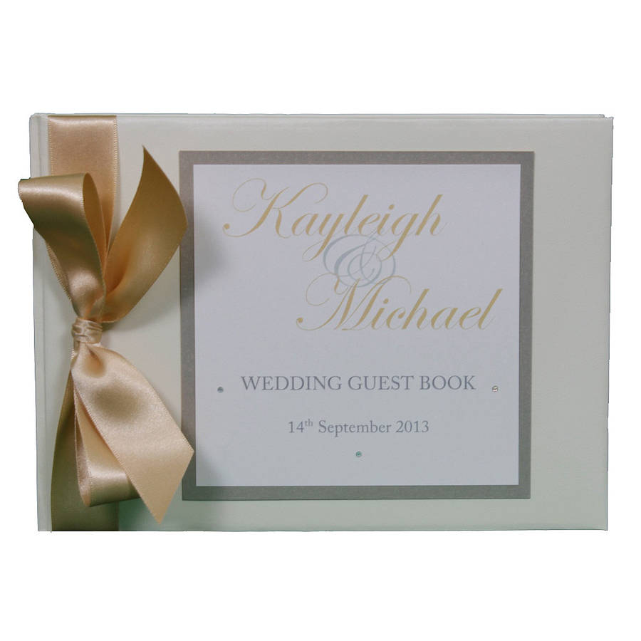 personalised kensington wedding guest book by dreams to reality design