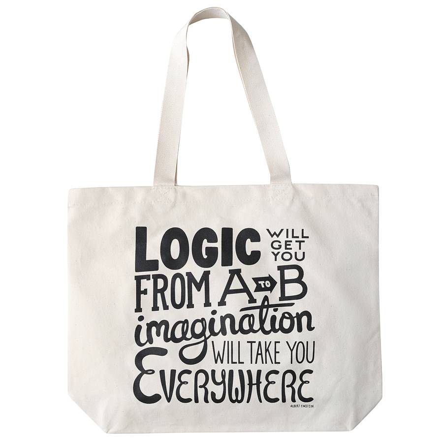 &#39;imagination&#39; big canvas bag by alphabet bags | 0