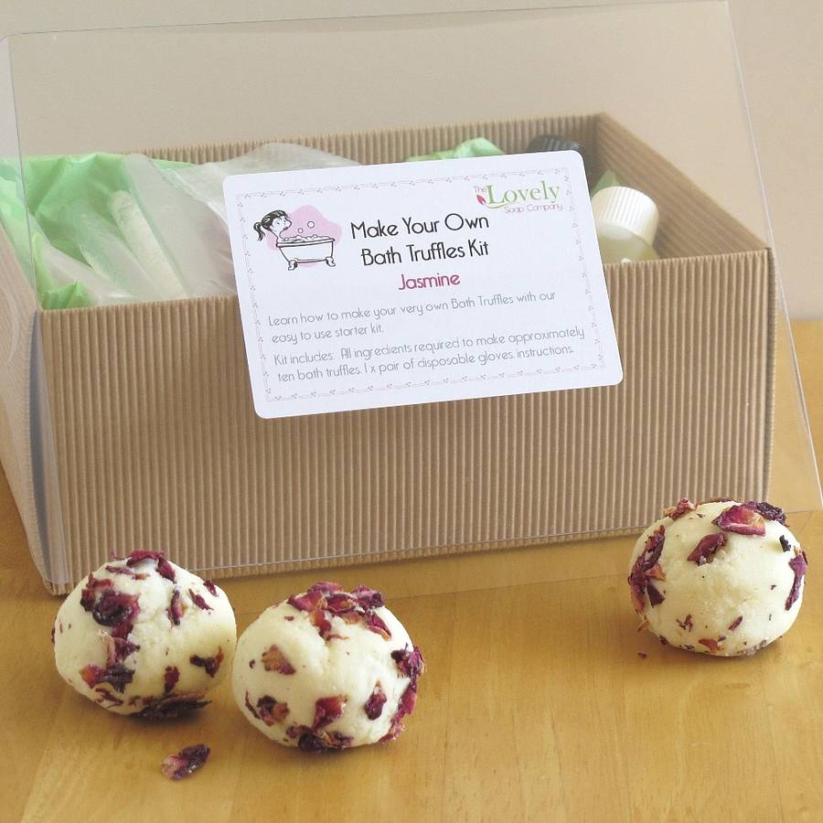 make your own bath truffles kit by lovely soap company