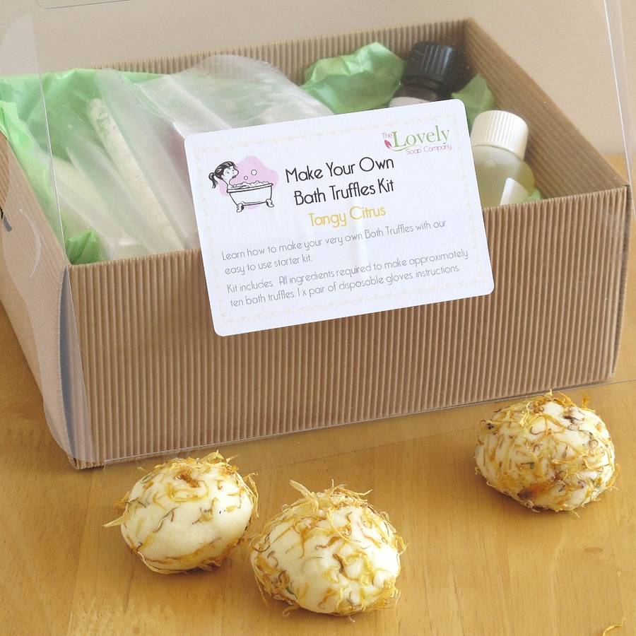 make your own bath truffles kit by lovely soap company