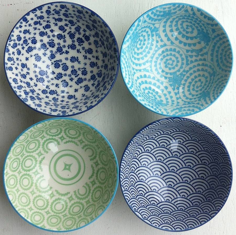 set of four rice bowls by the forest & co