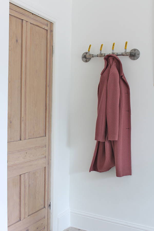tara industrial steel pipe coat rack/hooks by urban grain