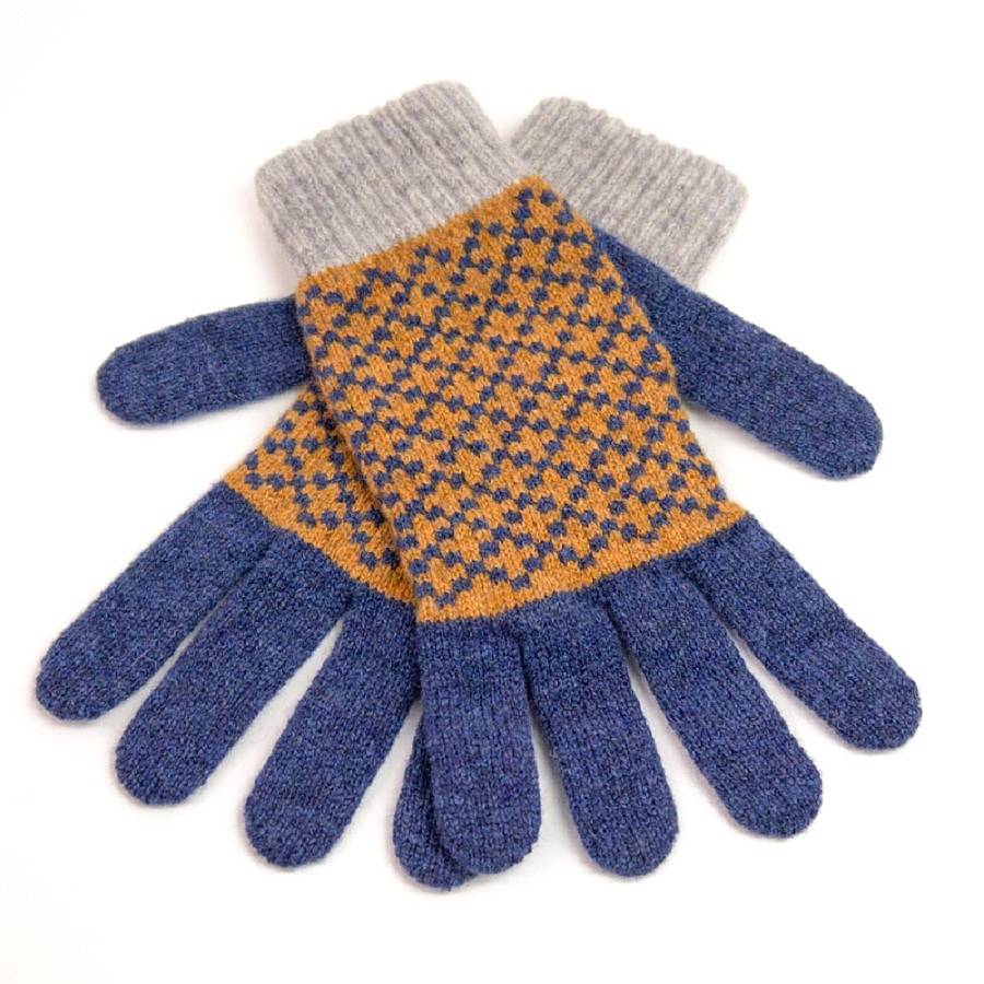 knitted lambswool gloves by catherine tough