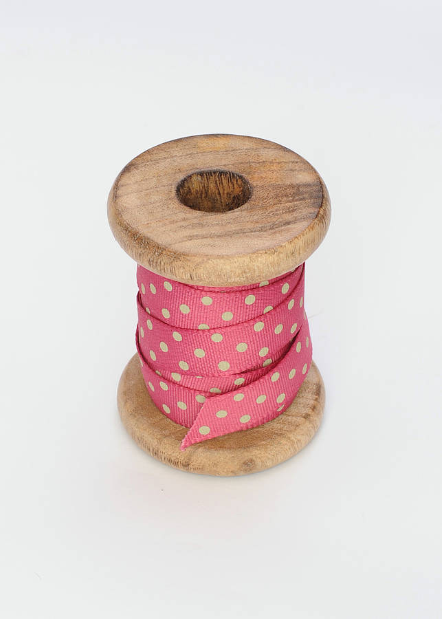 vintage linen noticeboard dotty ribbon by pins and ribbons