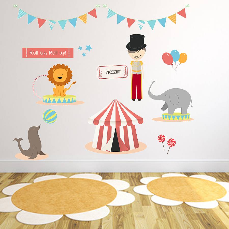 circus fabric wall stickers by littleprints