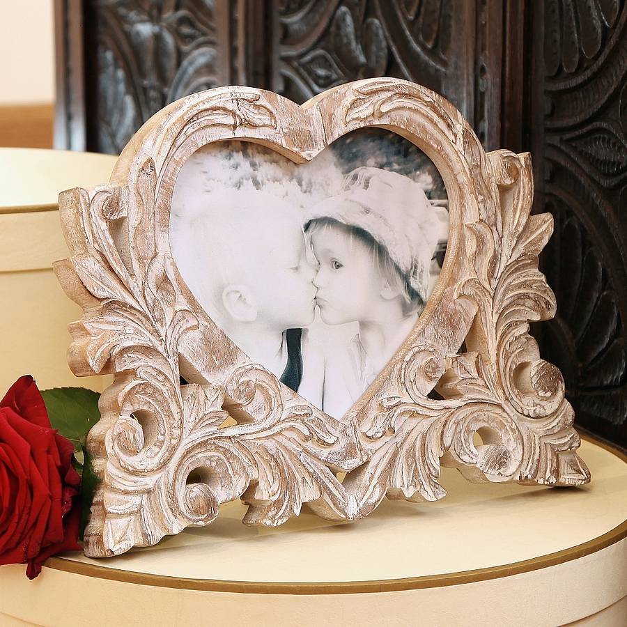 romantic heart photo frame by dibor